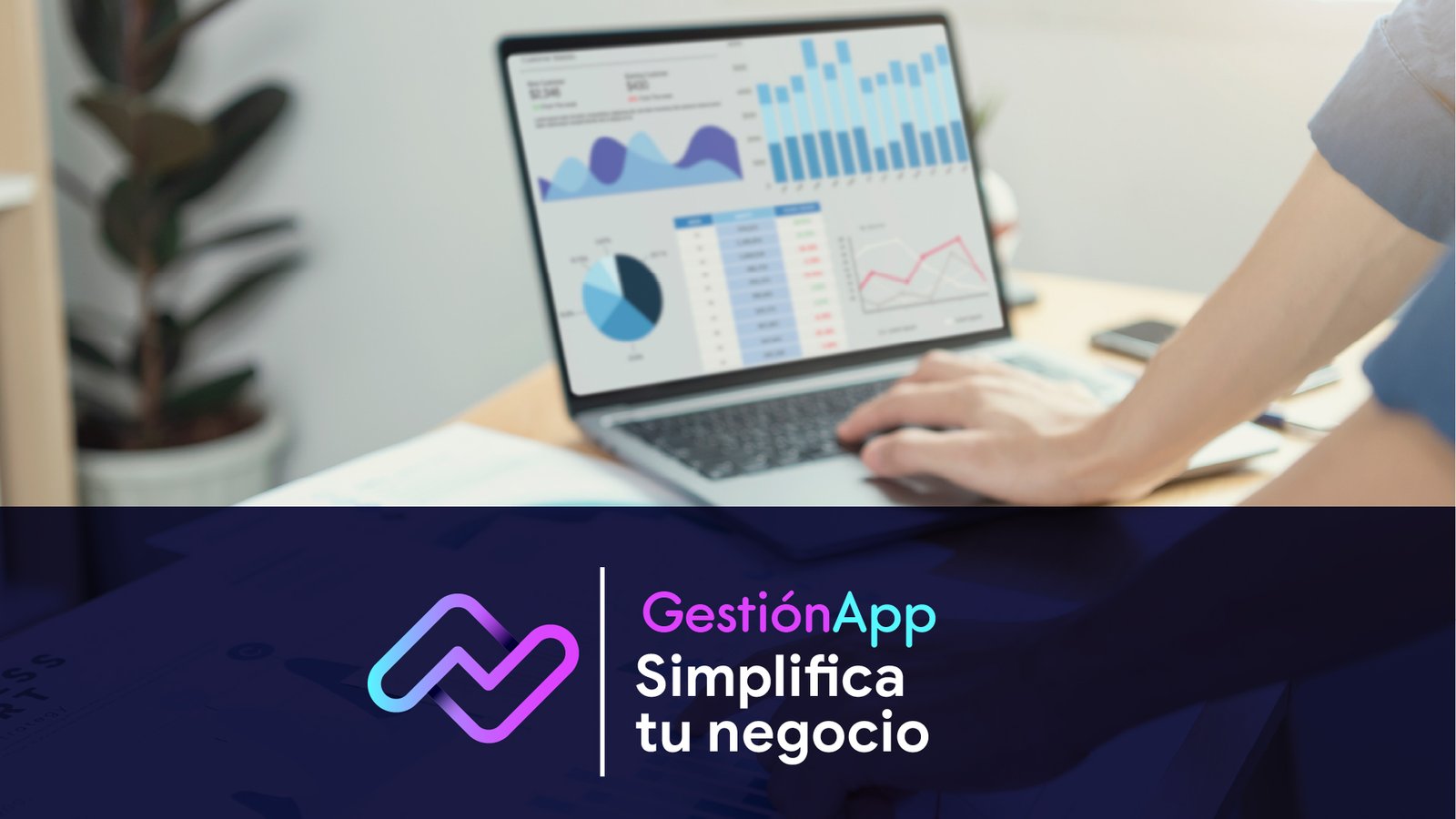 GestiónApp Dashboard en Pantalla